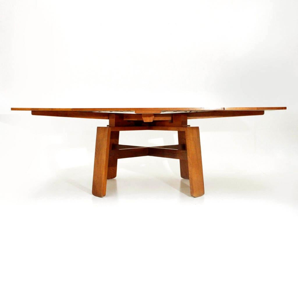 Mid-Century Modern 1960s by Silvio Coppola for Bernini Italian Design Dining Wood Table