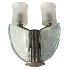 1930  "Madrid" Renè Lalique Art Deco Wall Lamp