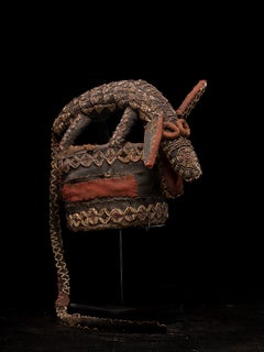 Escudo de Danza Decorativo Bamileke, bordado con Cuentas de Cristal Europeas