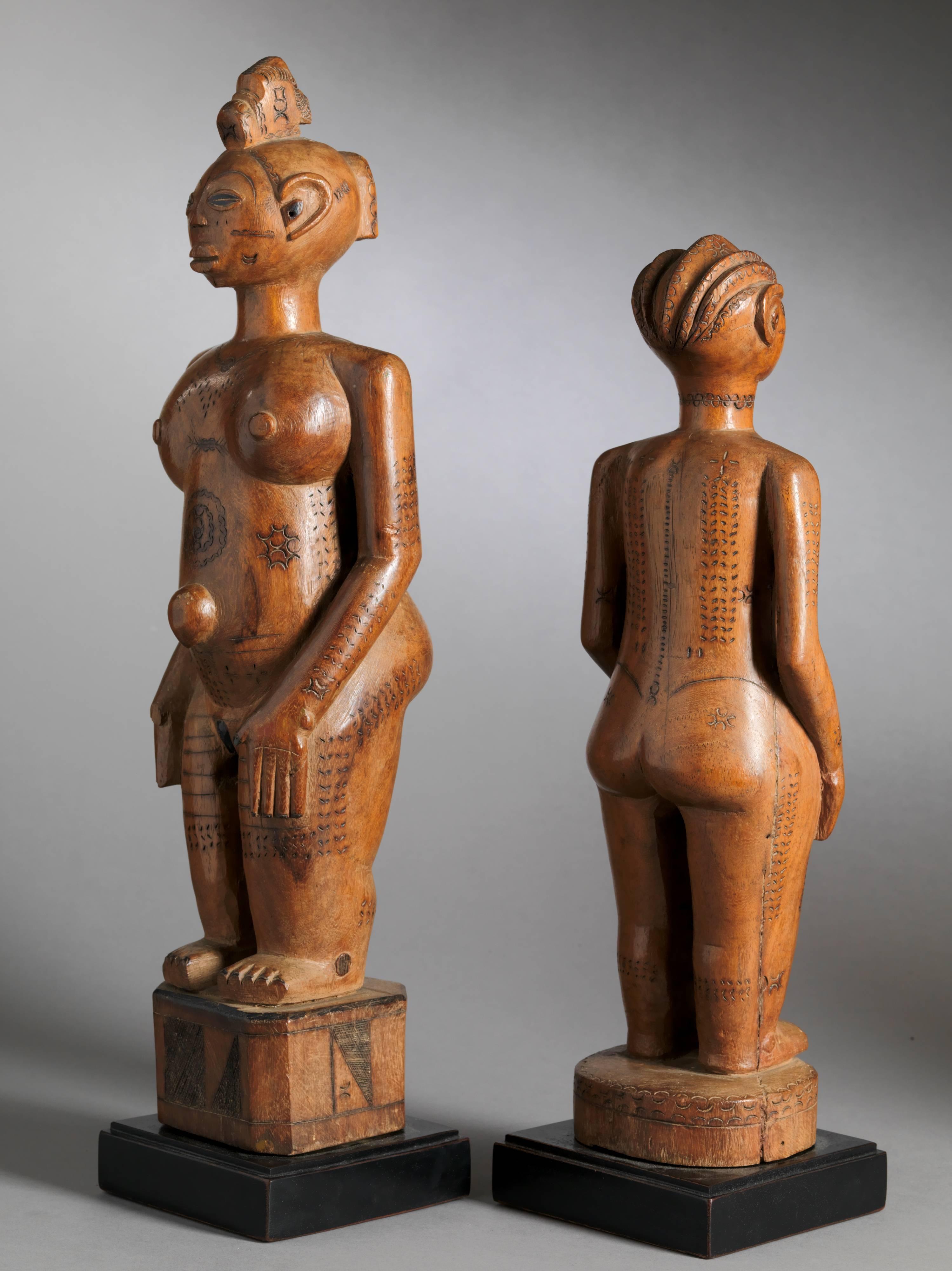 Pair of Fine Sculptures, DRC, Zela, 1920-1930, J.Humblet 1