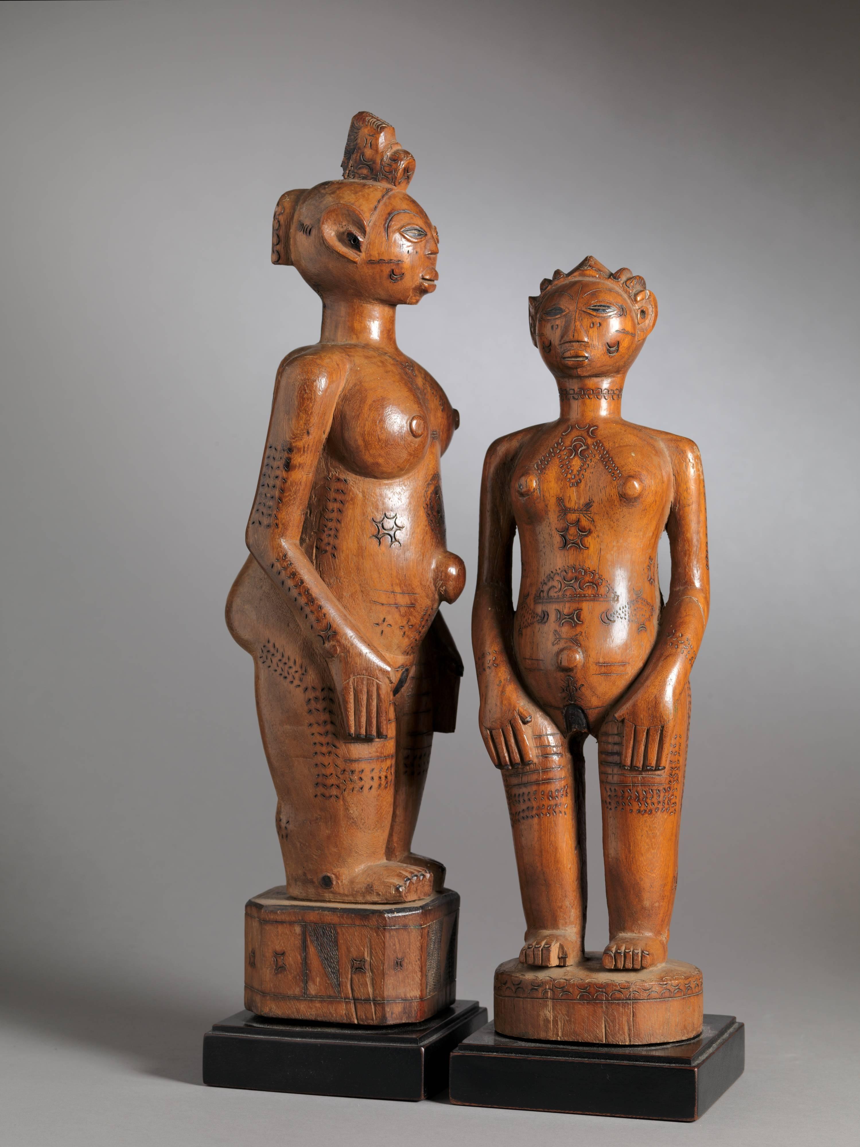 Pair of Fine Sculptures, DRC, Zela, 1920-1930, J.Humblet In Good Condition In Leuven , BE