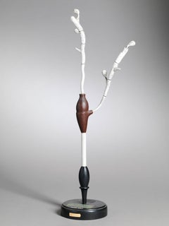 Five 19th Century Botanical Models, Turned Ebonized Wood Stands Reinhold Brendel
