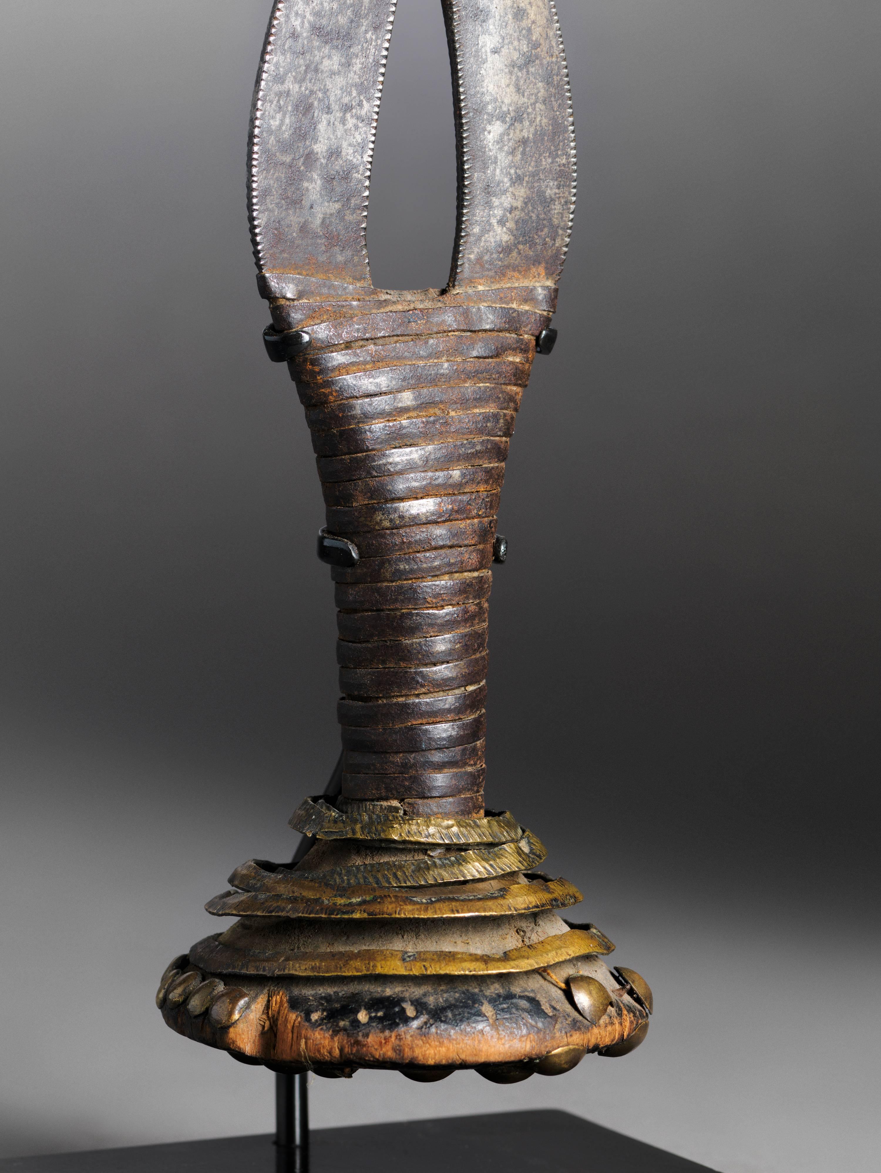 Metalwork Five Fine Decorative Execution Knives, DRC, Ubangi, Ngombe Tribe