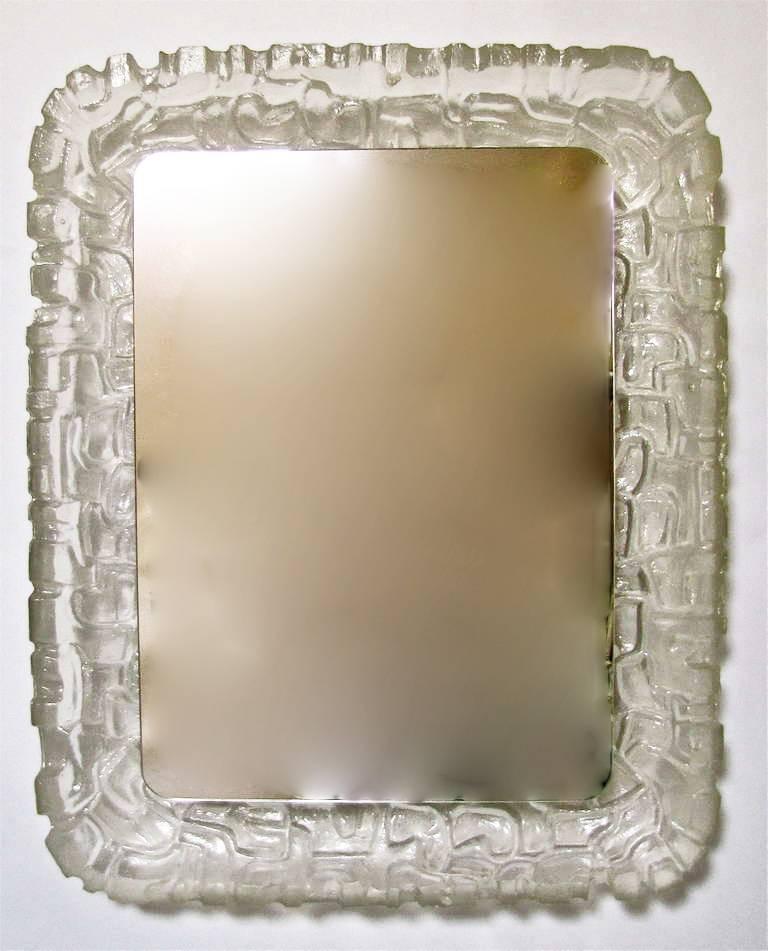 Large Kalmar Acrylic Rectangular Illuminated Wall Mirror 2