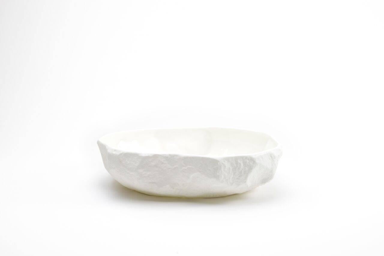 Cast White Large Flat Bowl For Sale