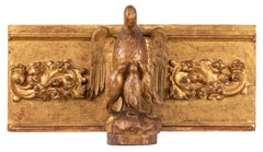 18th C. Giltwood Pelican Feeding Chicks Eucharist Allegory Religious Sculpture