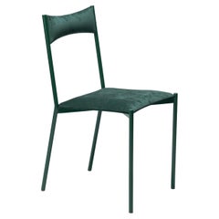 TENSA Contemporary Dining Chair in Steel and Velvet Upholstery by Ries