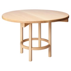 ORNO Contemporary Round Dining Table in Solid Hardwood by Ries