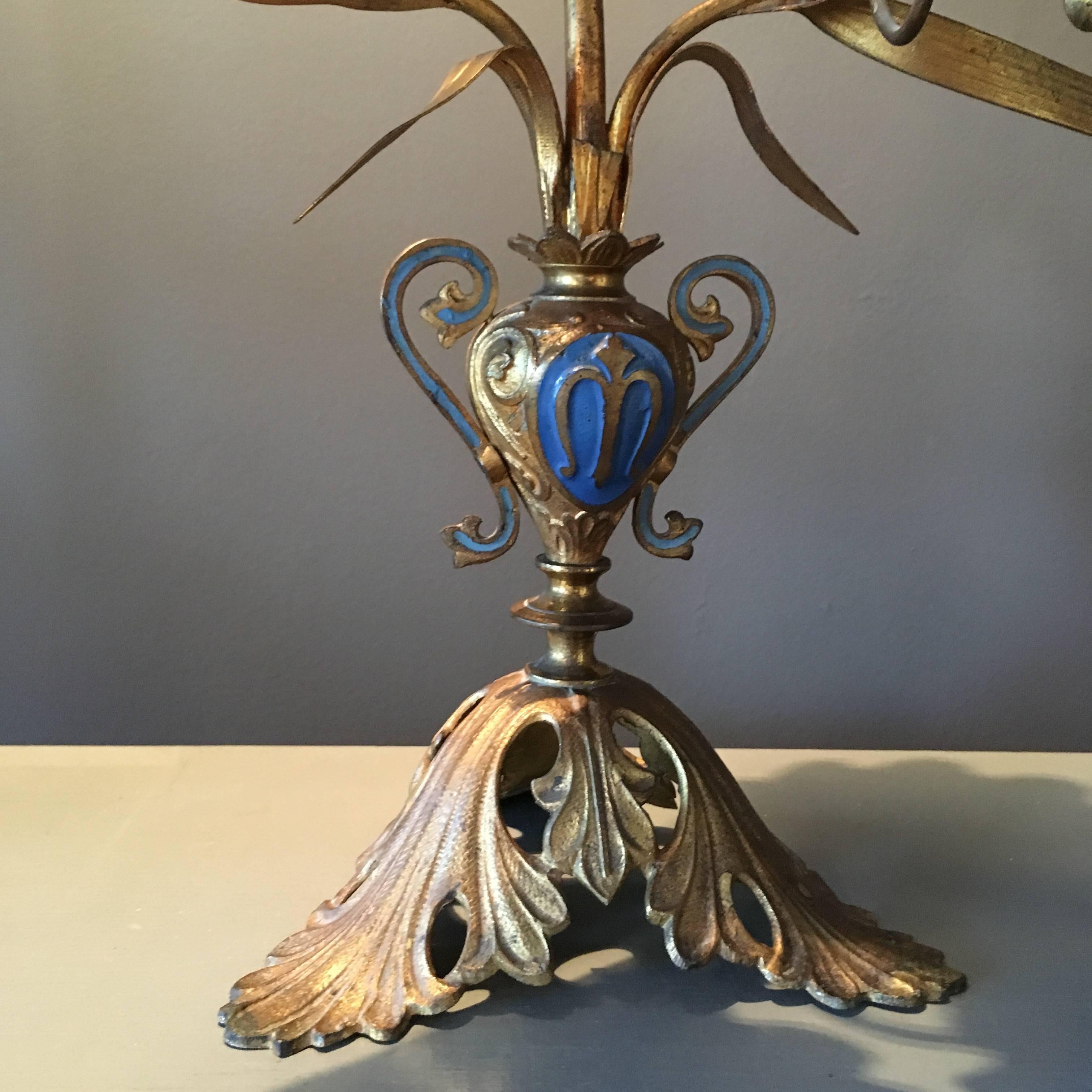 Late 19th Century Pair of French Church Candelabra 4