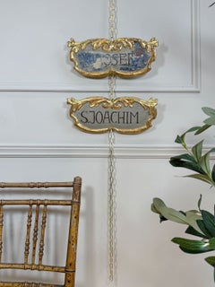 Pair of 18th Century Painted & Giltwood Plaques For St Joachim And St Josef