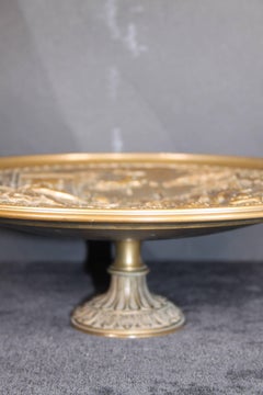 19th Century Art Noveau Style French Bronze Pedestal Stand Decor Antique