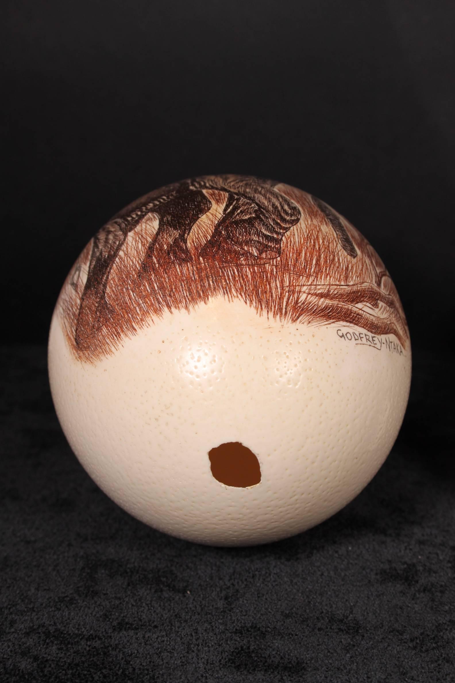 ostrich egg carving