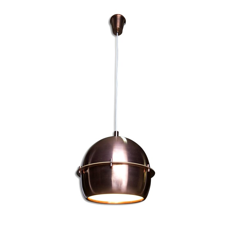 Space Age Copper Hanging Chandelier Germany 1960s For At 1stdibs Vintage Space Age Copper Hanging Chandelier Germany 1960s Interesting Shape Of Lampshades