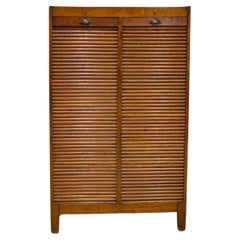 Modernist Roller blind cabinet, 1930s, Czechoslovakia