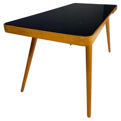 Mid-Century Coffee Table by Interiér Praha with Opaxite Glass Top, 1960s