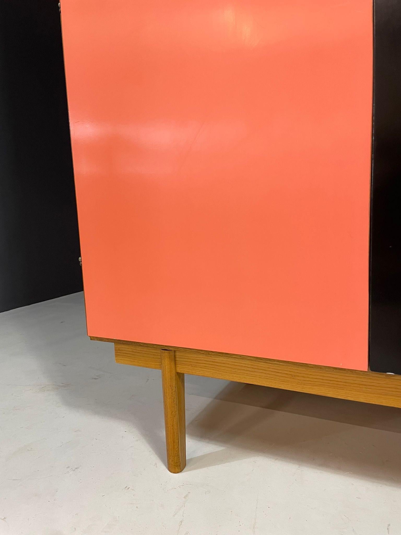 Mid-Century Sideboard by Interiér Praha with Tambour Top, 1960s Czechoslovakia In Good Condition For Sale In Prague 8, CZ