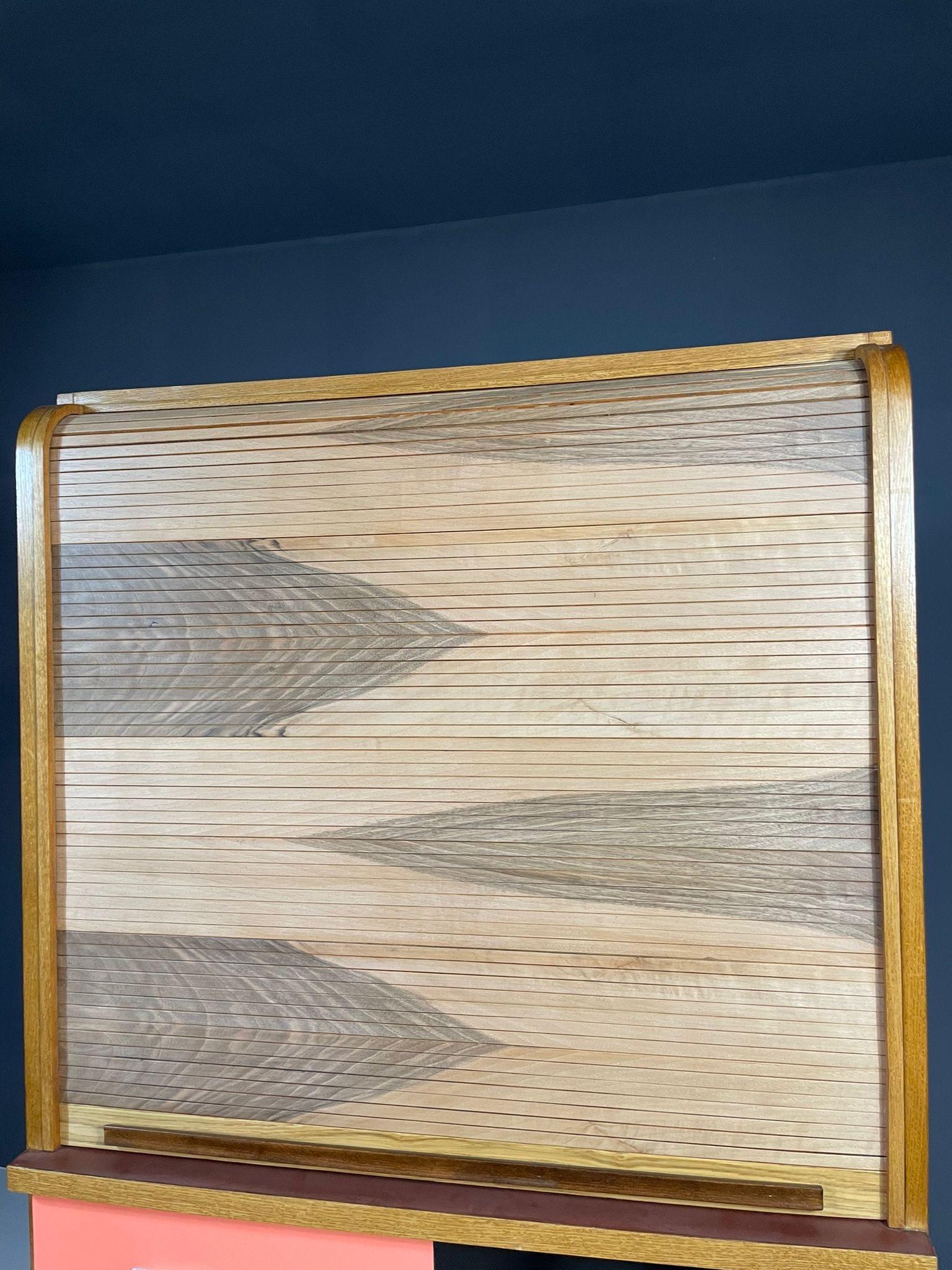 Mid-Century Sideboard by Interiér Praha with Tambour Top, 1960s Czechoslovakia For Sale 10