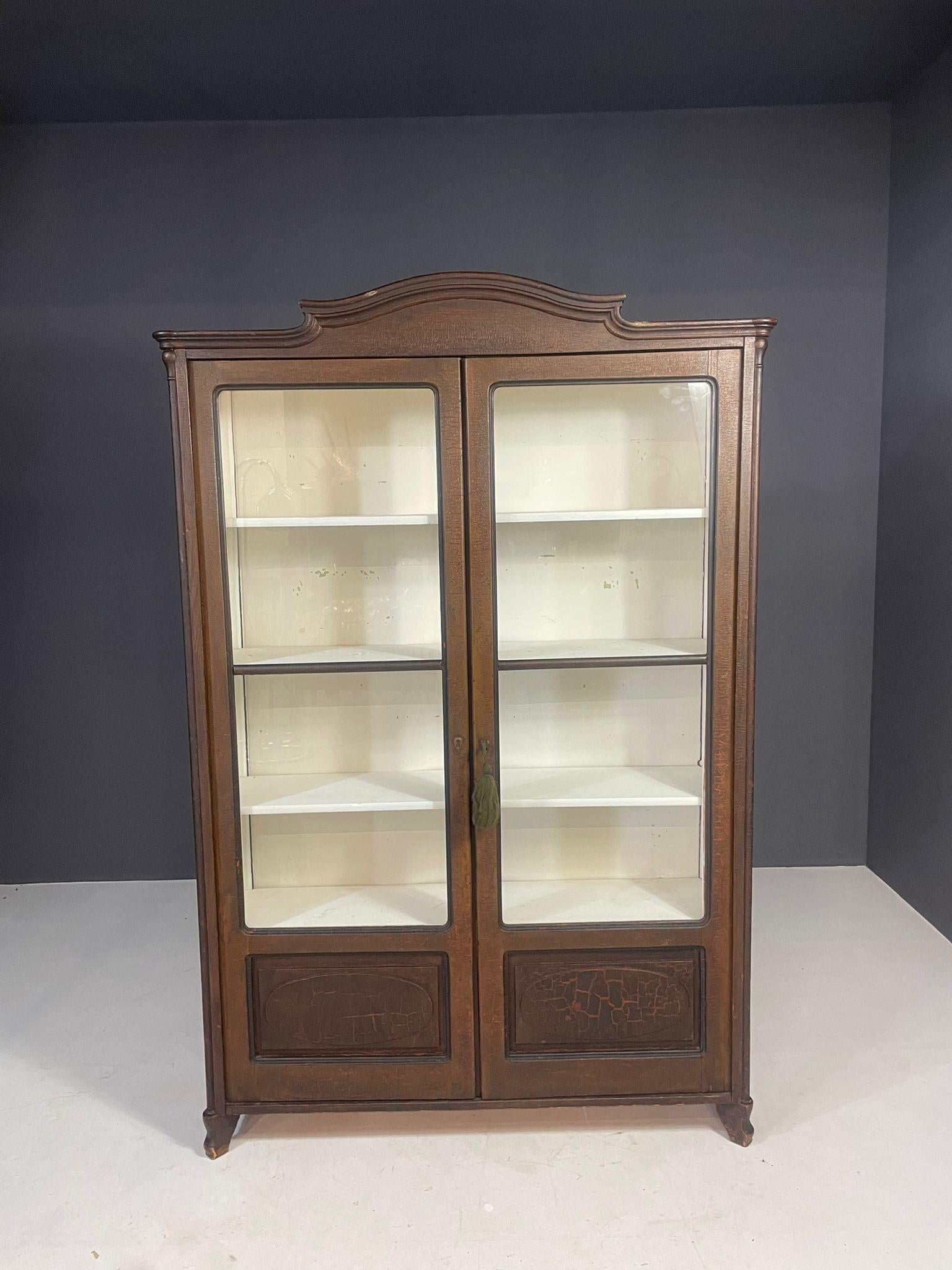 Historic Glass-Front Bookcase from Austria-Hungary, Late 19th–Early 20th C. For Sale 7