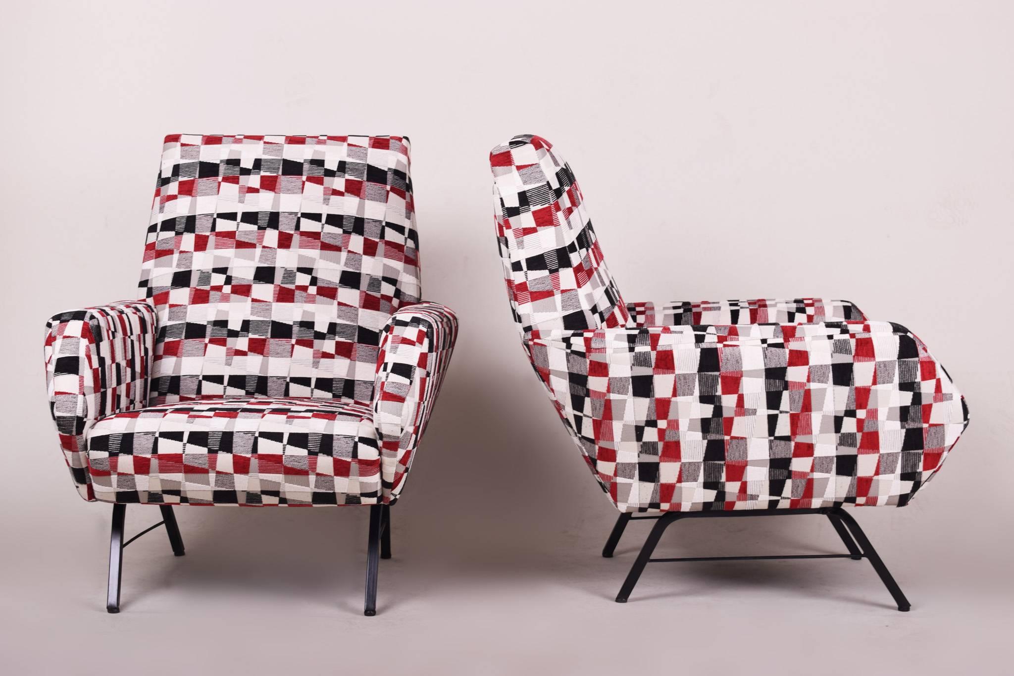 Pair of Mid century Italian Armchairs in the manner of Marco Zanuso, 1960s
