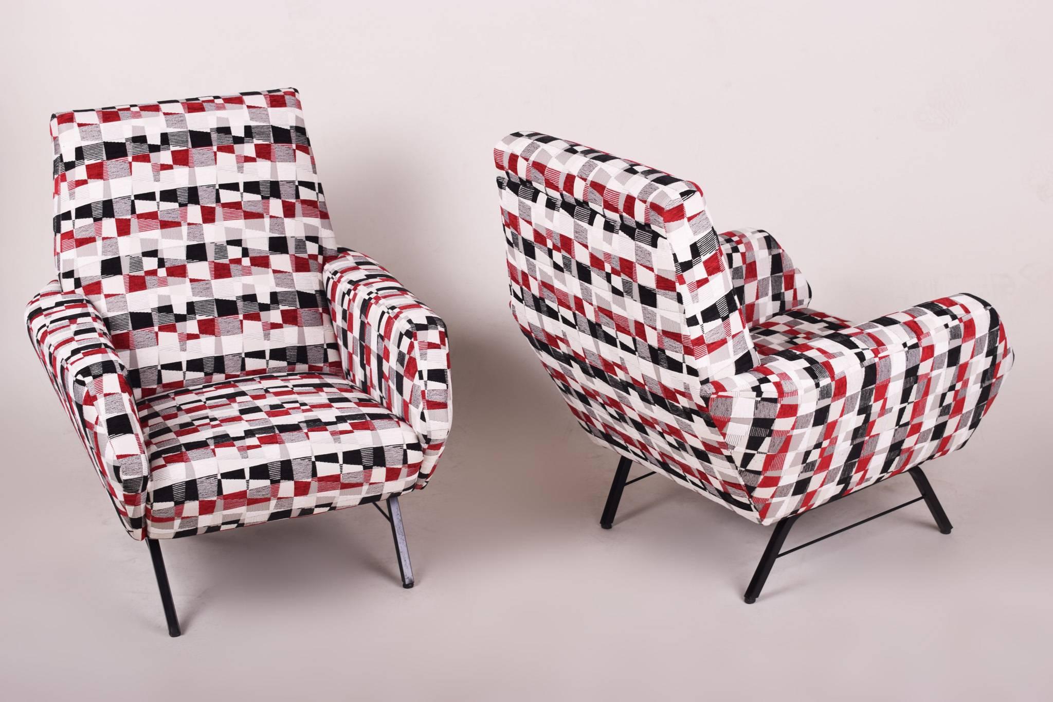 Mid-Century Modern Pair of Mid century Italian Armchairs in the manner of Marco Zanuso, 1960s