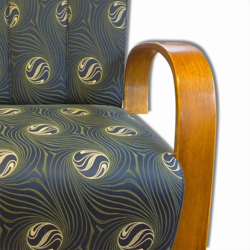 Fabric Cantilever Armchairs by Miroslav Navratil, 1930s, Set of Two