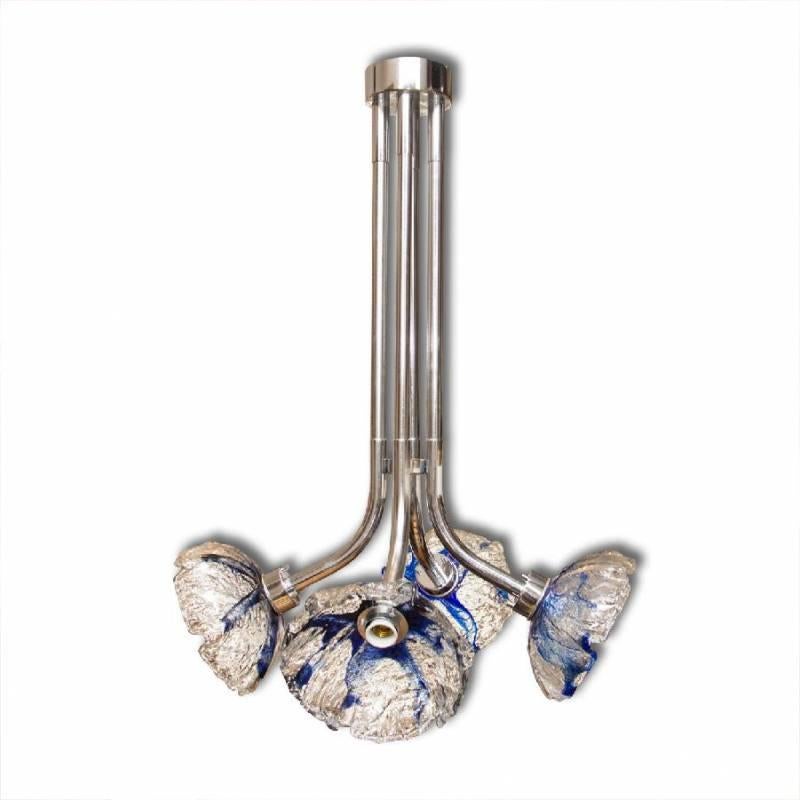 Italian Murano Glass Pendant Lamp from Mazzega, 1960s In Excellent Condition In Prague 8, CZ