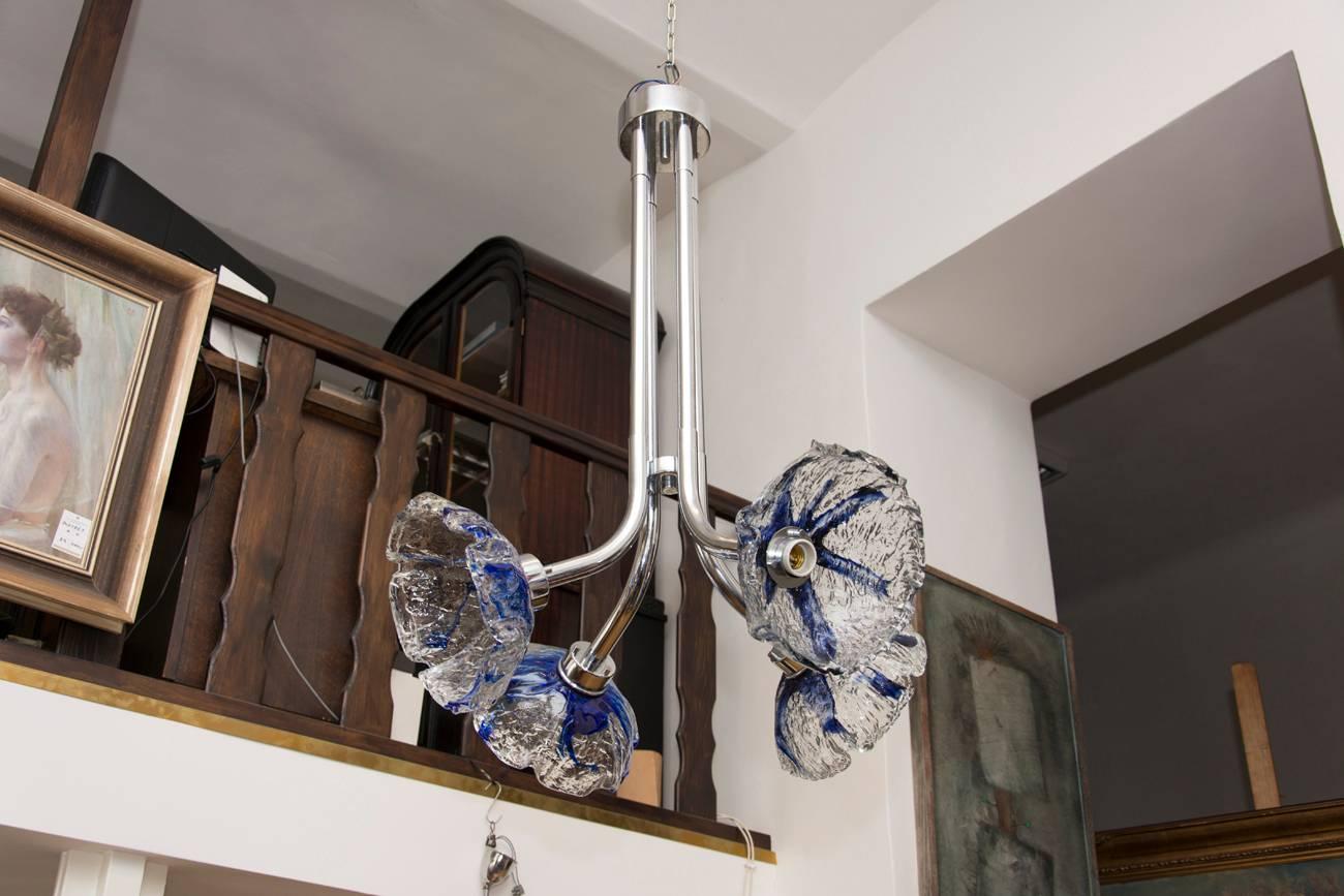 Mid-20th Century Italian Murano Glass Pendant Lamp from Mazzega, 1960s