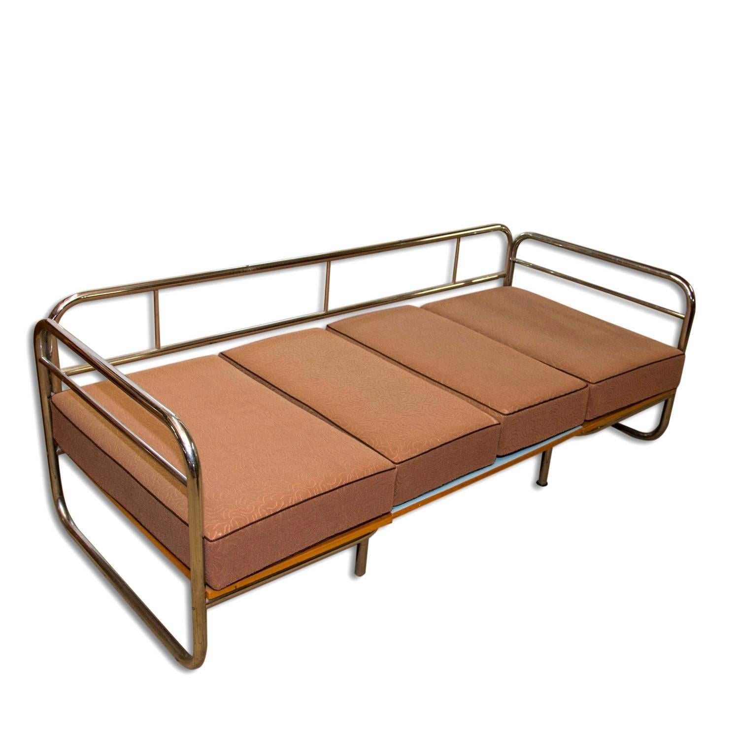 Czech Exceptional Functionalist Multipurpose Seating Set-Sofa Bed, 1950s