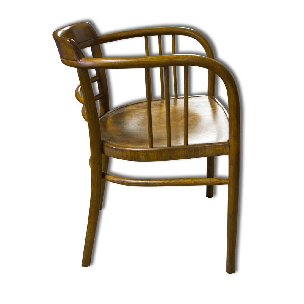 Early 20th Century Antique Beech Armchair by Gustav Siegel for Thonet, 1907