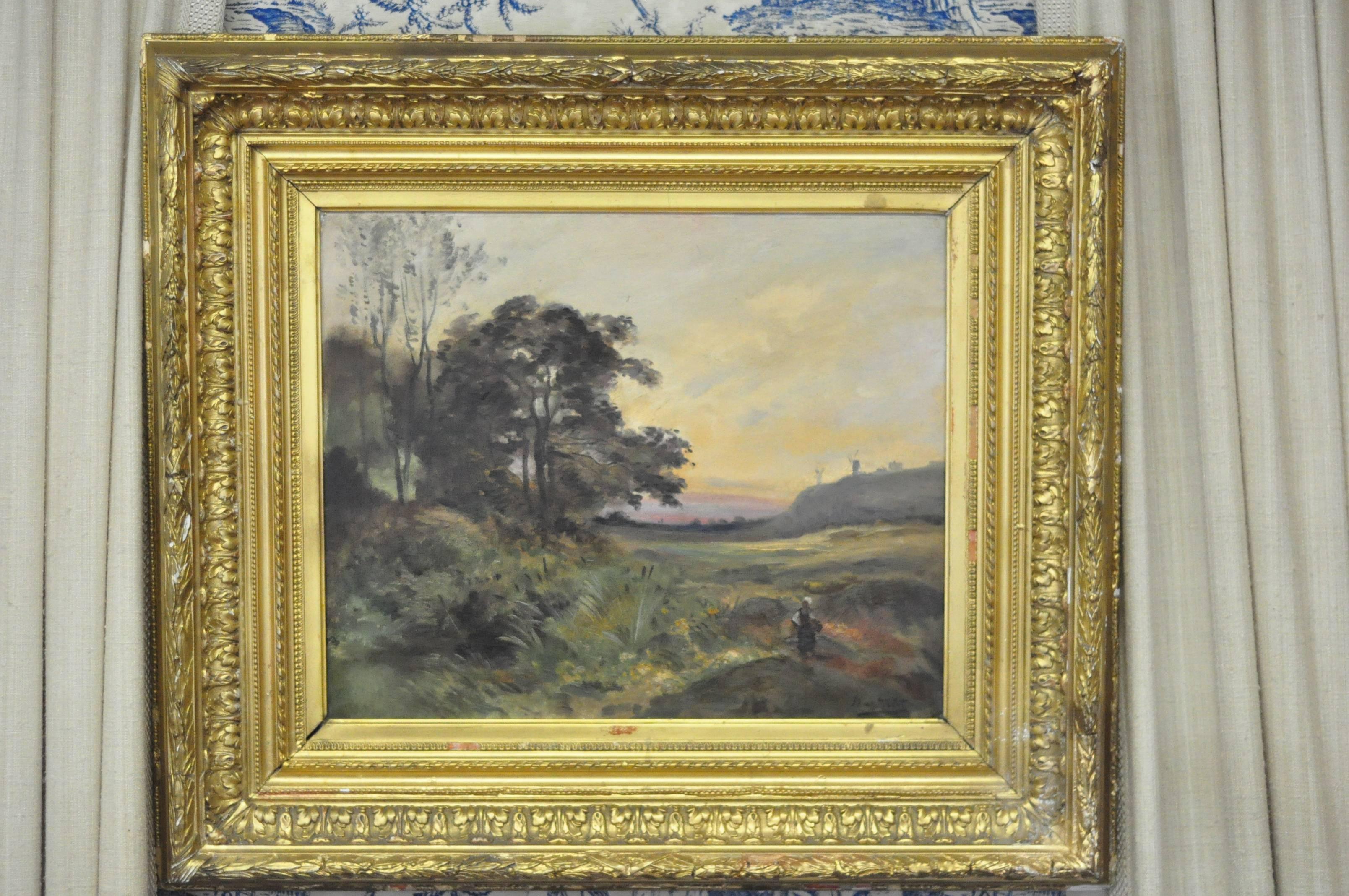 19th Century French Oil Painting Signed by Barthalot, 