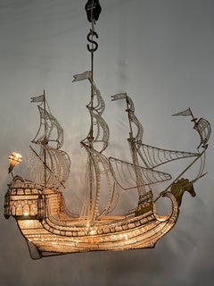 Certified Maison Bagues Ship Chandelier - iron and crystal