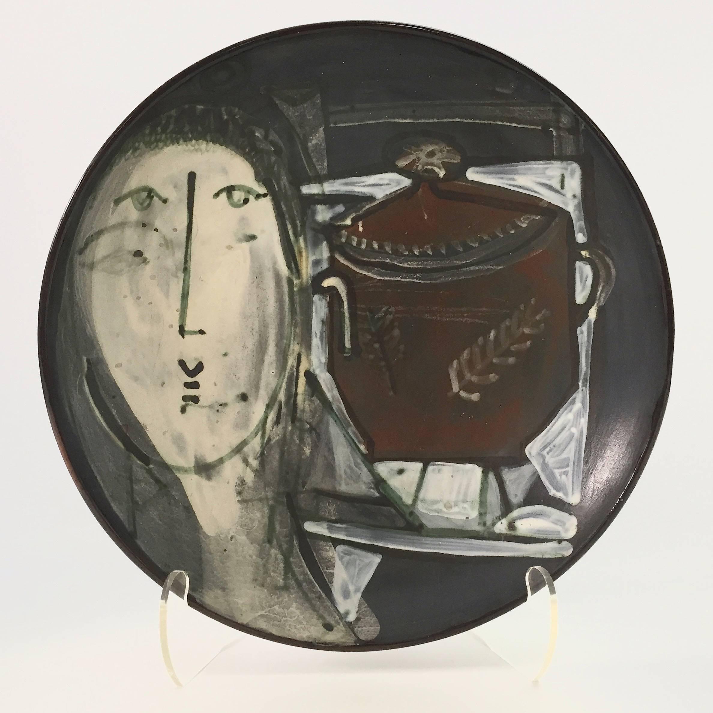 French Jacques Innocenti, Large Decorative Ceramic Bowl