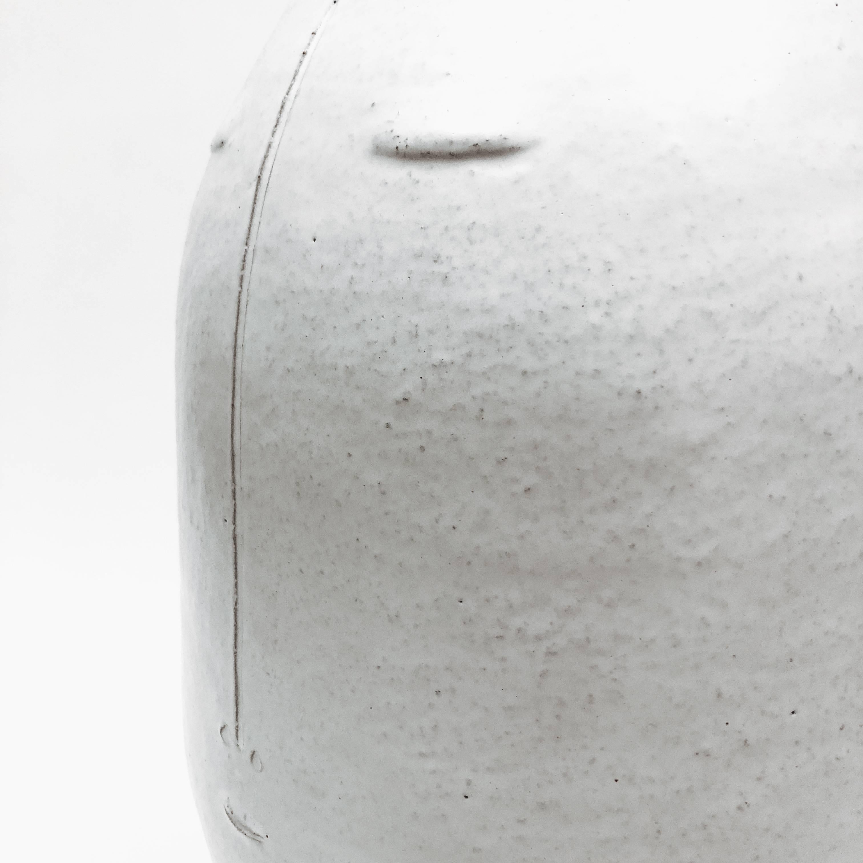Dalo, Important Ceramic Lamp Base Glazed in White 1
