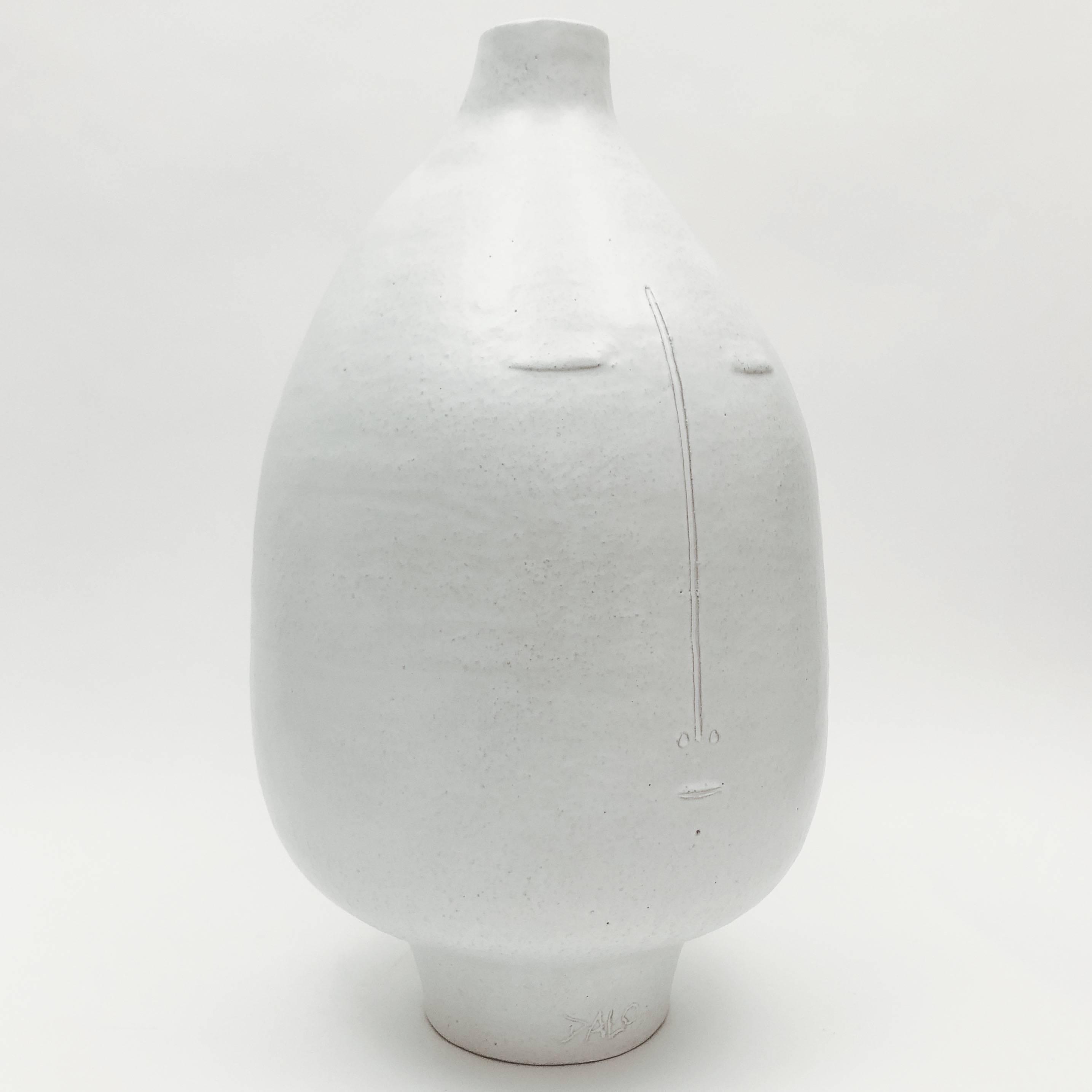 Contemporary Dalo, Important Ceramic Lamp Base Glazed in White