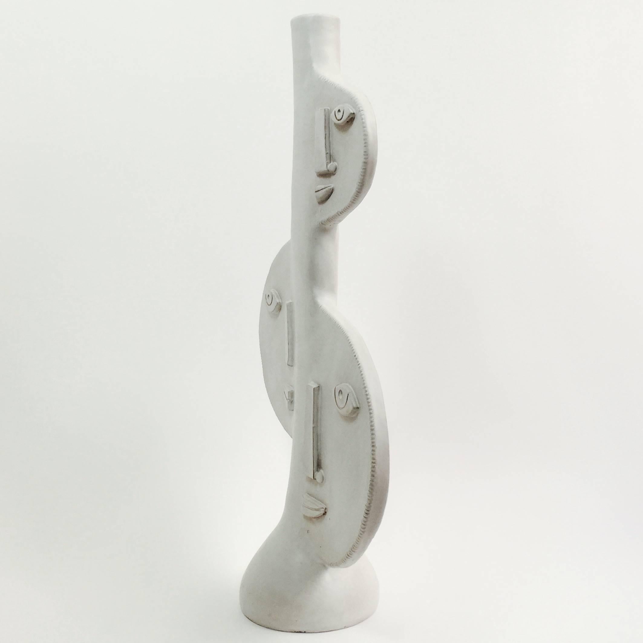 French Dalo, Important Ceramic Lamp Base or TOTEM Sculpture