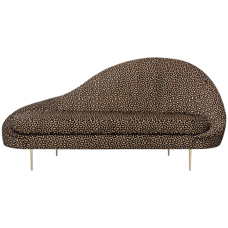 Sandrine Chaise Leopard Showroom Sample For Sale