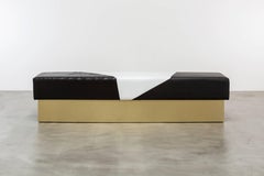NUAGE BENCH - Modern Asymmetrical Bench with COL (Customers Own Leather)
