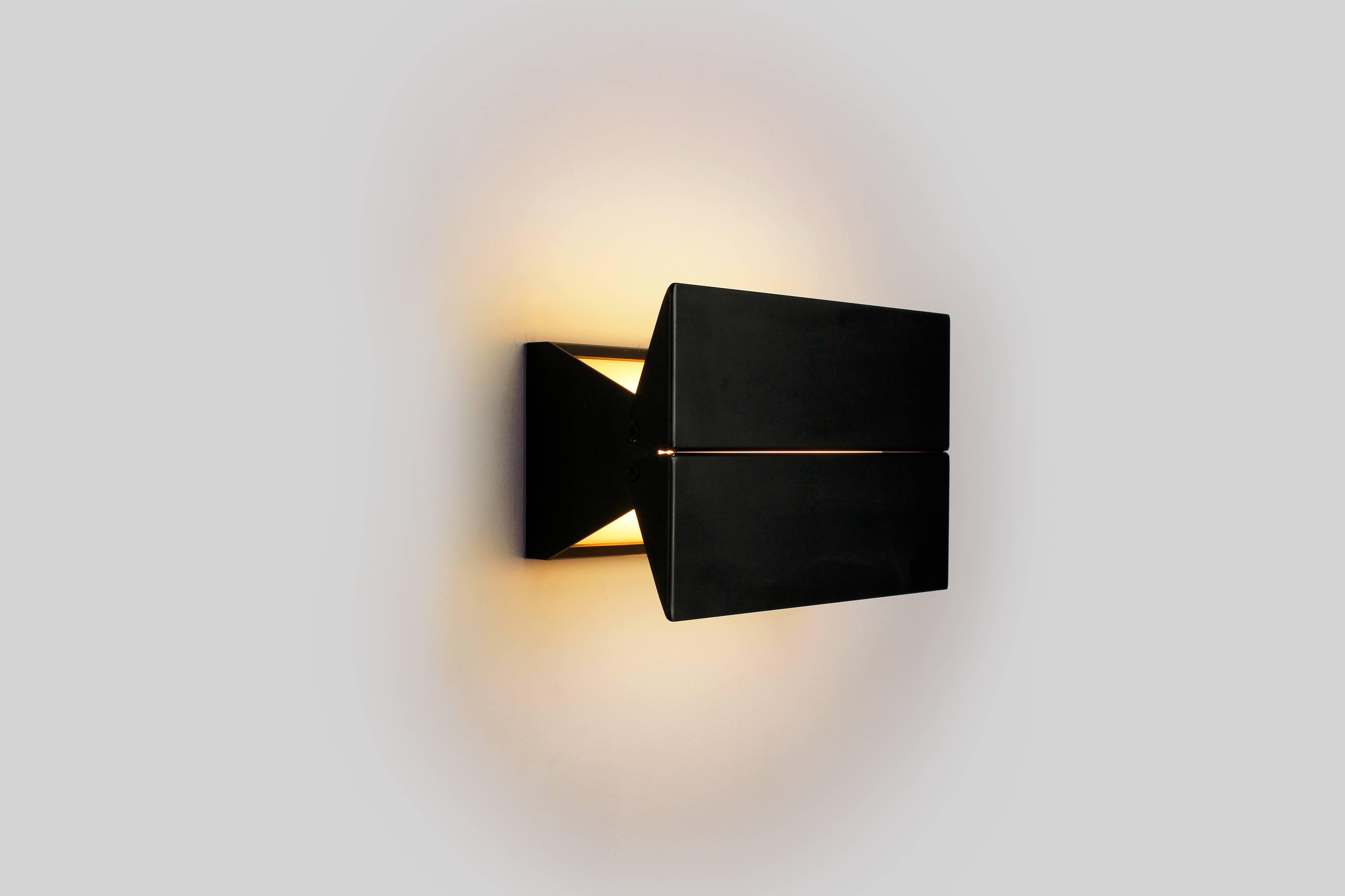 American Outdoor Rated Ada Sconce 9 Black by Ravenhill Studio For Sale