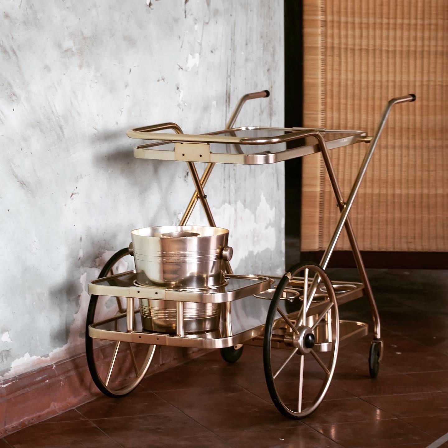 Mid-Century Modern Bar Cart by Kaymet 3