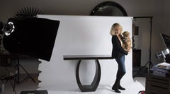 Montagu Console, High Gloss Dark Tinted Oak with a Brushed Brass Moulding