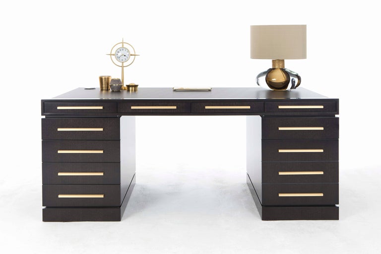 Davidson's Contemporary, Dark Tinted Oak "Wellington" Writing Desk For