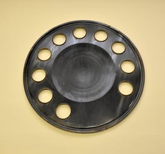 1960s Yellow Enamel Metal Vintage Italian Telephone Sign, Sip