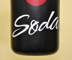 1950s Black Glass Italian Soda Syphon Seltzer Martini Bar Bottle