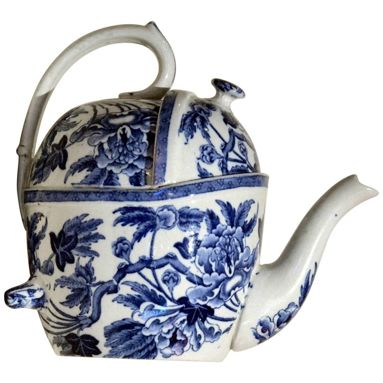 1900s S.Y.P. Simple Yet Perfect Peony Wedgwood Patent Teapot Made in