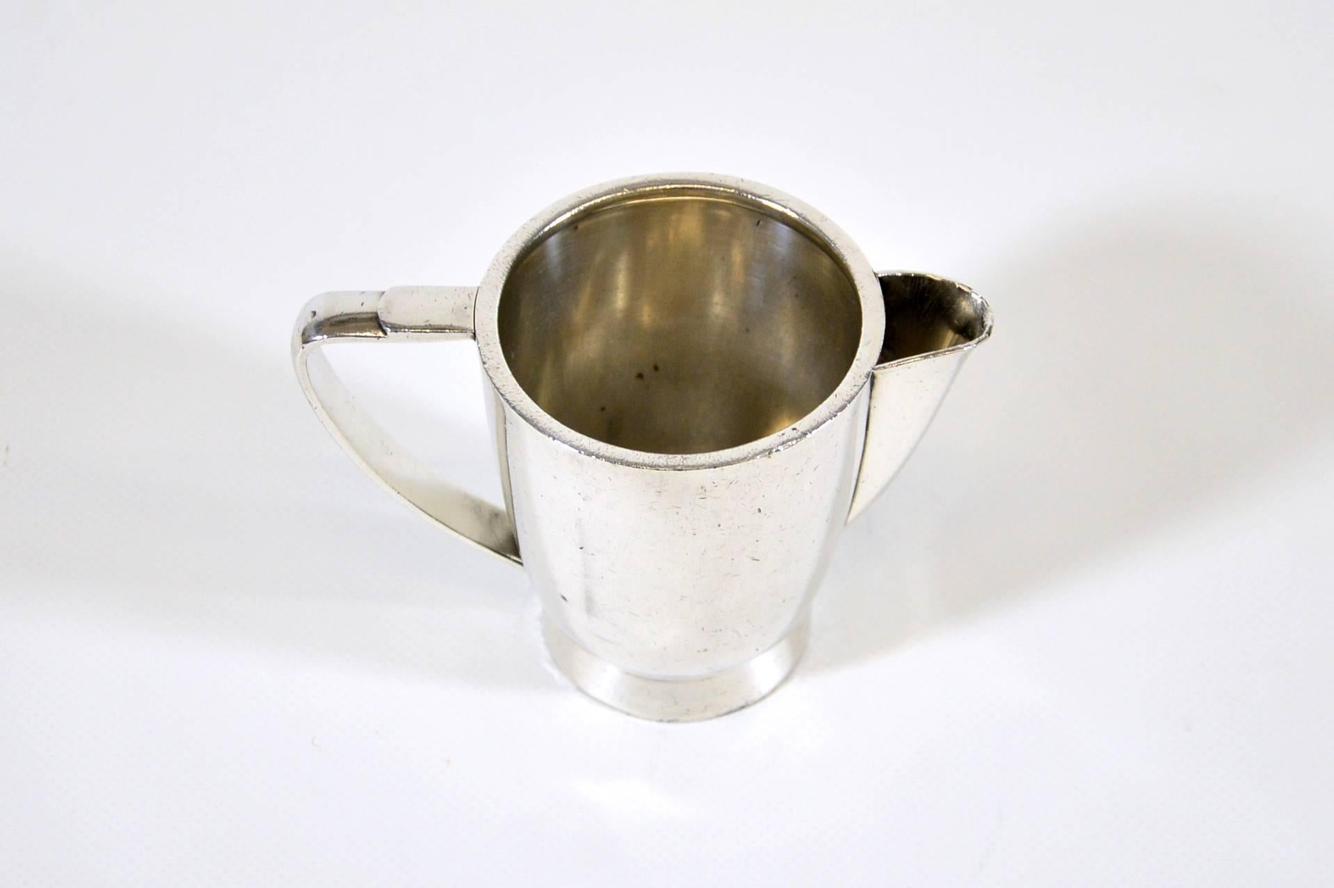 Modern Gio Ponti Milk Jug in Silver Plated Alpacca for Fratelli Calderoni