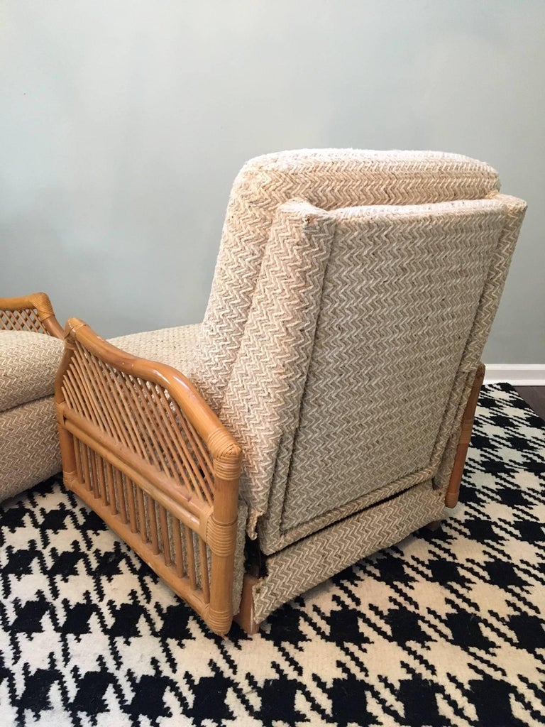 Vintage "Wallaway" Rattan Recliners by Berkline at 1stDibs berkline