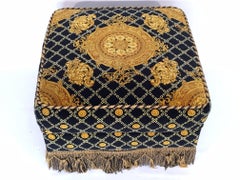 Stefano Giovanni Versace Style Upholstered Ottoman