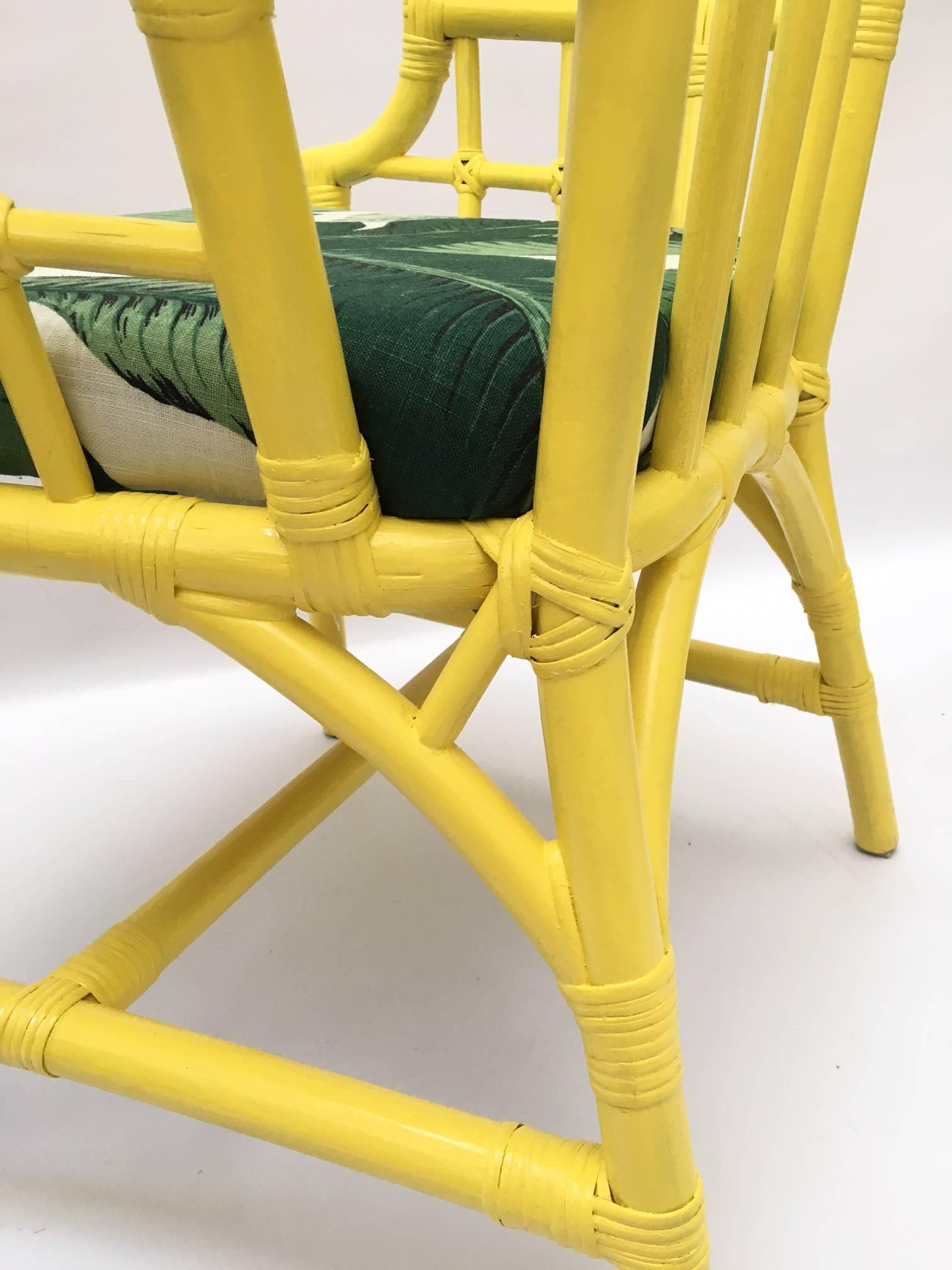banana leaf print chairs