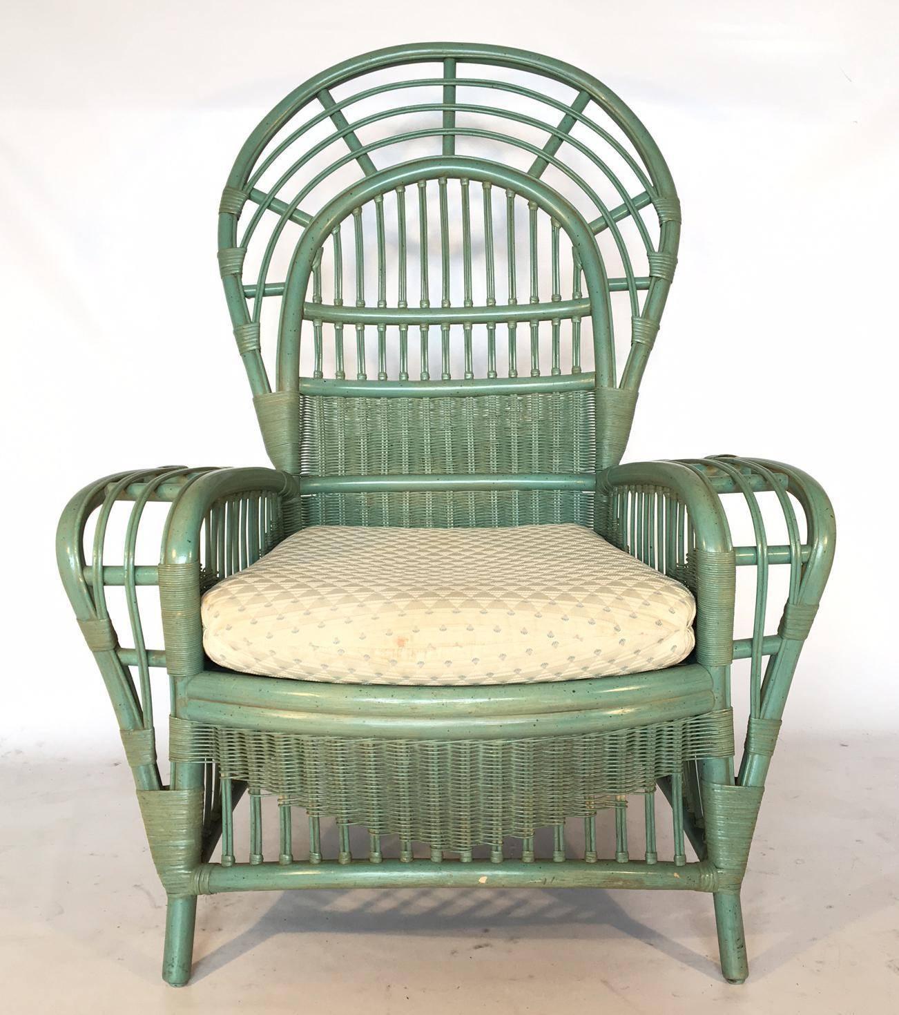 fan back rattan chair