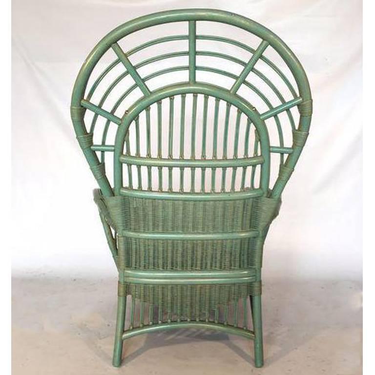Ficks Reed Rattan Bamboo Fan Back Armchair In Excellent Condition In Jacksonville, FL